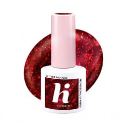 HI HYBRID LAKIER HYBRYDOWY 232 GLITTER RED 5ML