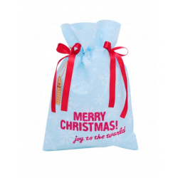 WOREK PREZENTOWY torebka ozdobna PŁATKI ŚNIEGU 30x45CM