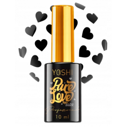 YOSHI PURE LOVE TOP BLACK SERDUSZKA CZARNE DO PAZNOKCI 10ml