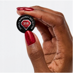 SEMILAC LAKIER HYBRYDOWY 318 BURGUNDY RED GLITTER 7ml