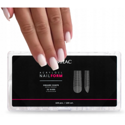 SEMILAC Acrylgel Nail Form 120szt SQUARE Górne Formy Do Przedłużania