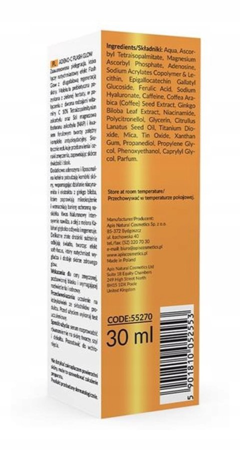 Apis ADENO-C Flash Glow Rozświetlające serum z witaminą C 30 ml