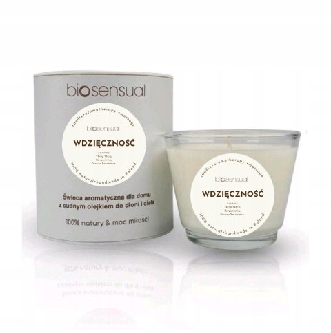 BIOSENSUAL Świeca do masażu ciała WDZIĘCZNOŚĆ 80g
