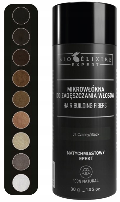 Bioelixire Expert Mikrowłókna do zagęszczania włosów 30g - Czarny / Black