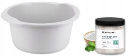 Brodzik Miska do pedicure z masażerem 18x42cm, 25 l + sól do stóp 250g