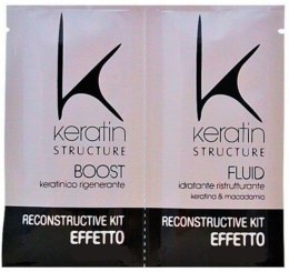 EDELSTEIN Rekonstruujący zestaw zabieg keratynowy do włosów 2x12ml