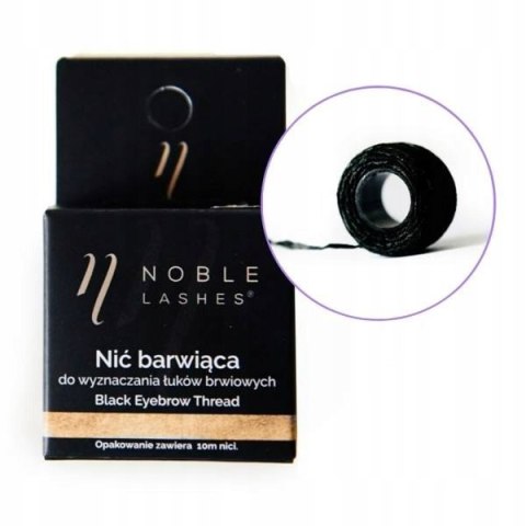 Nić barwiąca do brwi Noble Lashes czarna 10m