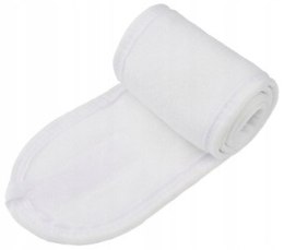 Opaska DO włosów kosmetyczna biała rzep regulacja