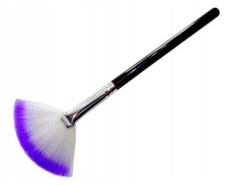 Pędzel wachlarz czarny włosie biało-fioletowe 2081
