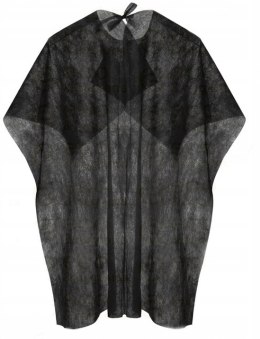 Pelerynki fryzjerskie czarne włókninowe długie jednorazowe op. 25 szt