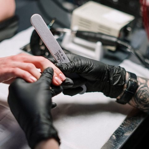 RĘKAWICZKI NITRYLOWE CZARNE ZARYS 100SZT ROZMIAR M