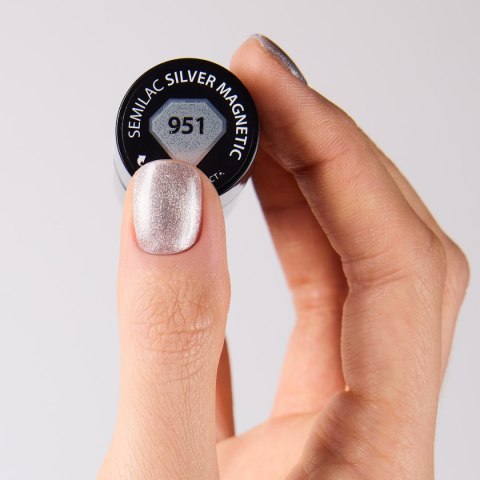 SEMILAC LAKIER HYBRYDOWY 951 SILVER MAGNETIC 7ml