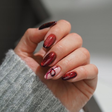 SEMILAC LAKIER HYBRYDOWY 955 HOLLY BERRY RED 7ml