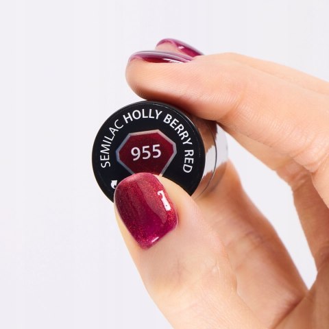 SEMILAC LAKIER HYBRYDOWY 955 HOLLY BERRY RED 7ml