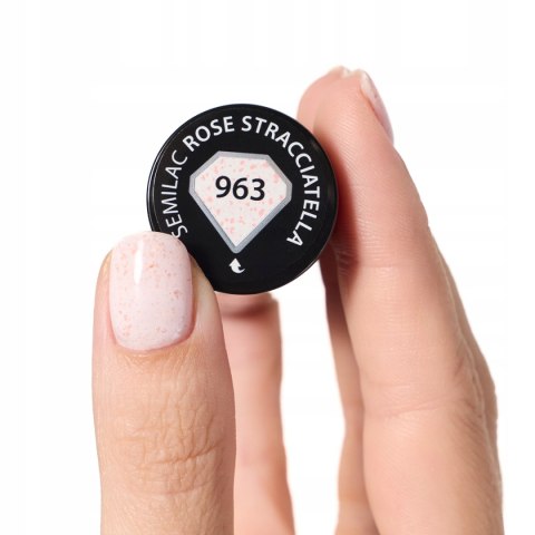SEMILAC LAKIER HYBRYDOWY 963 ROSE STRACCIATELLA 7ml