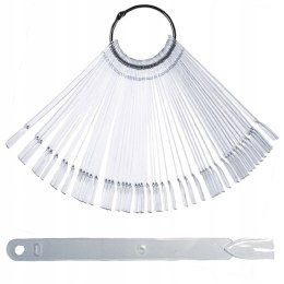 WZORNIK PRÓBNIK NA KÓŁKU 50 tipsów PRZEŹROCZYSTY CLEAR KWADRAT