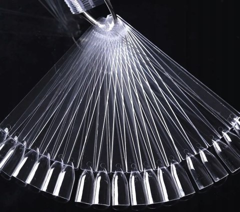 WZORNIK PRÓBNIK NA KÓŁKU 50 tipsów PRZEŹROCZYSTY CLEAR KWADRAT