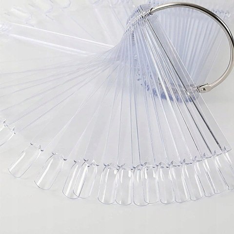 WZORNIK PRÓBNIK NA KÓŁKU 50 tipsów PRZEŹROCZYSTY CLEAR KWADRAT