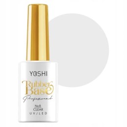 Yoshi Baza Kauczukowa przeźroczysta Rubber Base UV/LED Hybrid 10 ml - No.8