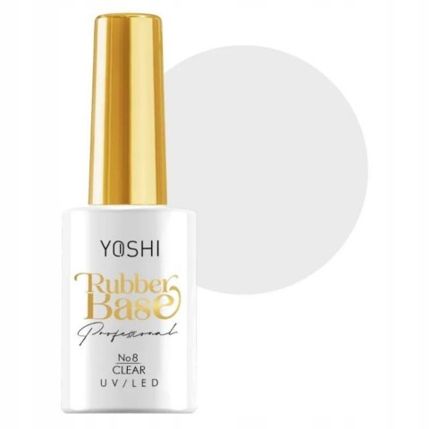 Yoshi Baza Kauczukowa przeźroczysta Rubber Base UV/LED Hybrid 10 ml - No.8
