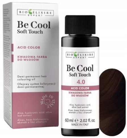 Bioelixire be cool soft touch toner kwasowy do włosów 60ml kolor 4.0