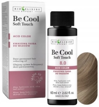 Bioelixire be cool soft touch toner kwasowy do włosów 60ml kolor 8.0