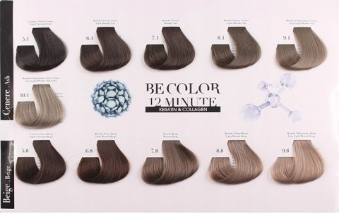 Farba do włosów bez amoniaku Be Hair brązy LIGHT CHESTNUT ASH 5.1