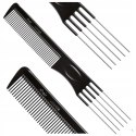 Grzebień fryzjerski do modelowania, do strzyżenia XHAIR czarny 128