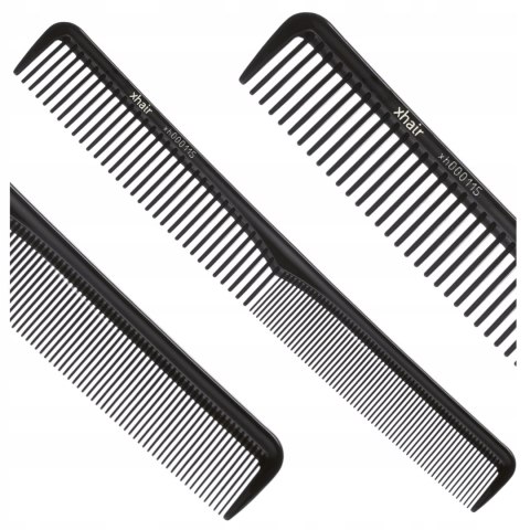 Grzebień fryzjerski do strzyżenia XHAIR czarny 115