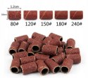 Kapturki ścierne walec na frezy do manicure gradacja #80 opakowanie 100szt.