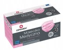Maseczki chirurgiczne Opharm różowe typ IIR 50 szt.