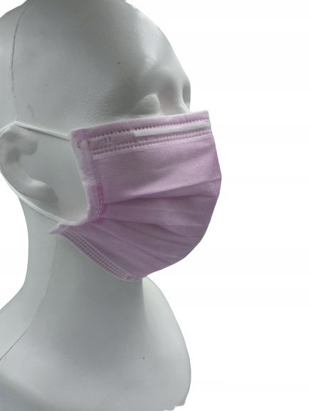Maseczki chirurgiczne Opharm różowe typ IIR 50 szt.