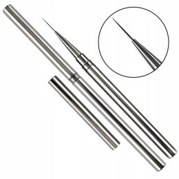 Pędzelek Do Zdobień Wzorów French Cienki Precyzyjny 18 mm - Szary Satynowy