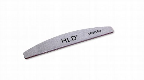 Pilnik do paznokci HLD półksiężyc (łódka) papierowy szary 100/180, 1szt