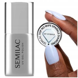 SEMILAC BROKATOWY TOP HYBRYDOWY DO PAZNOKCI NO WIPE SPARKLE DIAMOND 7ml