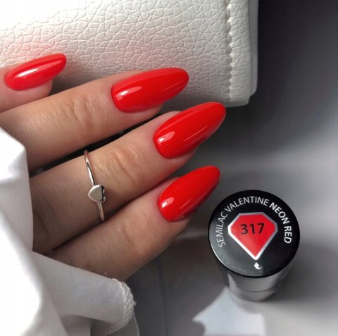 SEMILAC LAKIER HYBRYDOWY 317 NEON RED 7ml