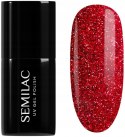 SEMILAC LAKIER HYBRYDOWY 318 BURGUNDY RED GLITTER 7ml