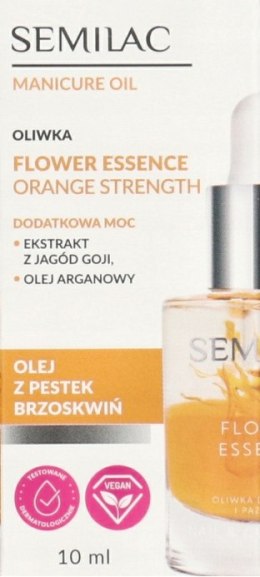 Semilac Oliwka do skórek Flower Essence pomarańcza ORANGE STRENGHT 10ml
