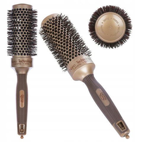 Szczotka Do Modelowania Włosów NANO THERMIC GOLD okrągla 43mm Poniks