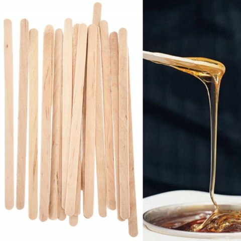 Szpatułki do wosku drewniane małe Eko-Higiena 100 szt.