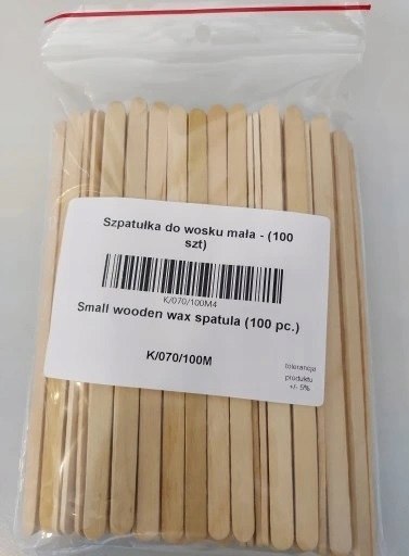 Szpatułki do wosku drewniane małe Eko-Higiena 100 szt.