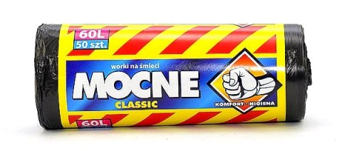 Worki na Śmieci 60L HDPE Uniwersalne DikPak, 50 sztuk