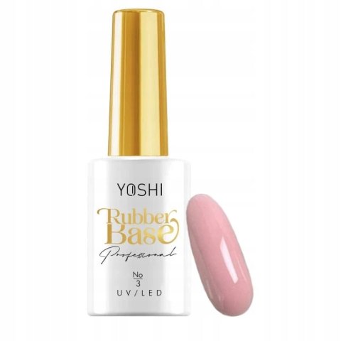 YOSHI Rubber Base 3 do paznokci pod hybrydę baza kauczukowa 10ml