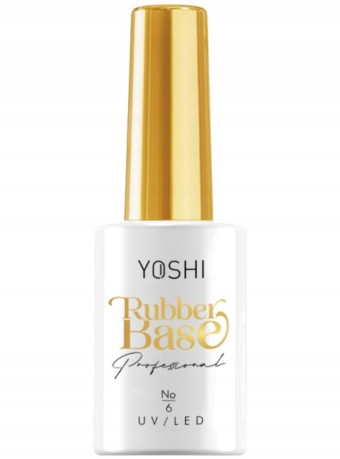 YOSHI Rubber Base 6 do paznokci pod hybrydę baza kauczukowa 10ml