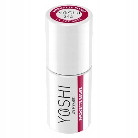 Yoshi Lakier Hybrydowy 242 Pirouette Rouge 6 ml - TPO-free czerwony
