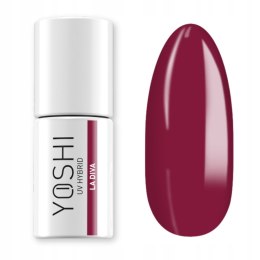 Yoshi Lakier Hybrydowy 243 La Diva 6 ml - TPO-free czerwono-bordowy