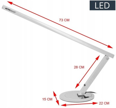 ACTIV LAMPA NA BIURKO LED SLIM SREBRNA