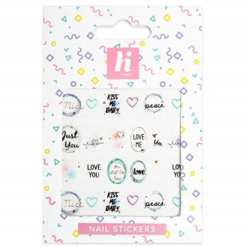 HI HYBRID NAKLEJKI NA PAZNOKCIE WODNE WALENTYNKI