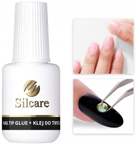 Klej do tipsów z pędzelkiem 7g Silcare