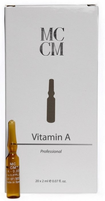 MCCM AMPUŁKA WITAMINA A 2ML TRĄDZIK, PRZEBARWIENIA